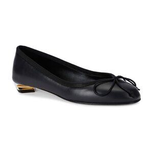 Alexander McQueen Armadillo Leather Black Ballerina Flats NIB EU sz 37.5 / 7.5
